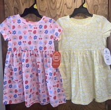 NWT Size 3T Spring/Summer Dresses Set Of 2 Wonder Nation Toddler Girls