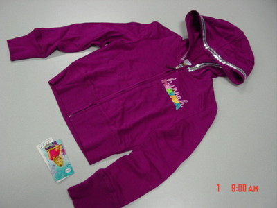 NWT Hannah Montana Purple Zippered Hoodie Sequins Graphic Logo