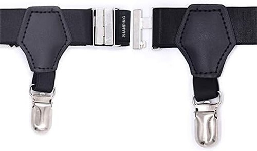 Mens Sock Garters Belt Adjustable 1-pair Sturdy Clip Suspenders - Imagen 5 de 5