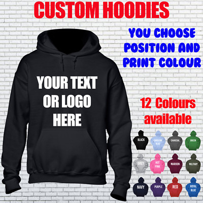 PERSONALISIERTER KAPUZENPULLOVER INDIVIDUELLER TEXTDRUCK BEDRUCKT TOP LUSTIGER STAG GEBURTSTAG LOGO