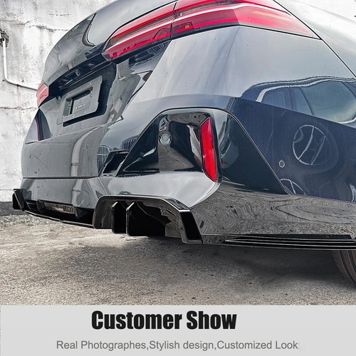 Fit For BMW 5 Series I5 G60 2024UP Gloss Black Rear Bumper Diffuser Lip Spoiler - Picture 11 of 13