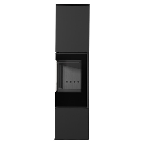 Kamin Ofen kratki REN L high 1,76 m L schwarz 7 kW linke Seitenscheibe links - Bild 5 von 21