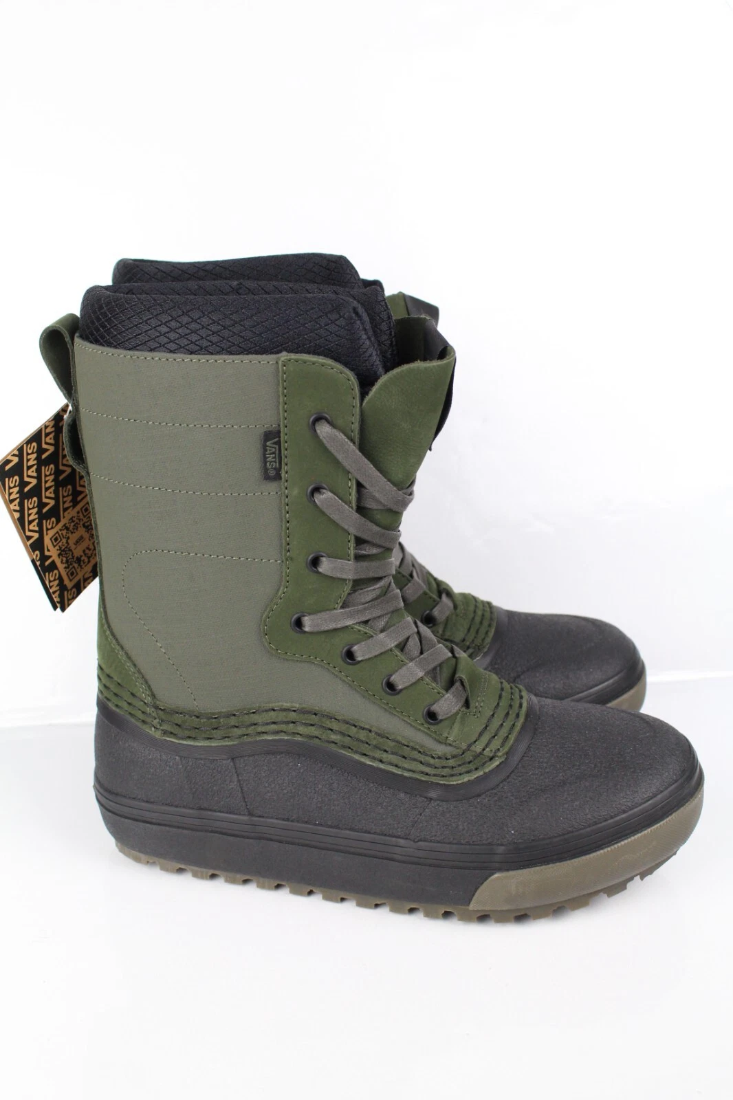 Vans Snow Boots MTE Standard Zip Waterproof Insulated Men's 8 Women's 9.5 Green