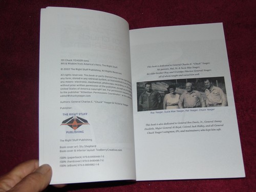 2022 1st SC BOOK: "101 CHUCK YEAGER-isms" SIGNED BY VICTORIA YEAGER - Picture 4 of 15