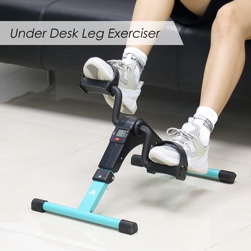 Folding Mini Exercise Bike Under Desk Arm/Leg w/LCD Display Fitness Pedal bike - Picture 9 of 39