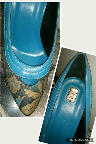 Floral trs pouces Rrp Wedges 130 inhabituel Bleu Nouveau Wang Jonny 4 zwRPqIyxY