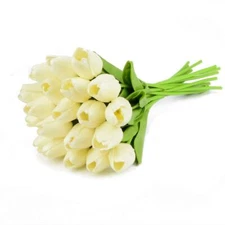 Artificial Tulips Bridal Wedding Festival Decor Bouquet Real Touch PU Flower ...