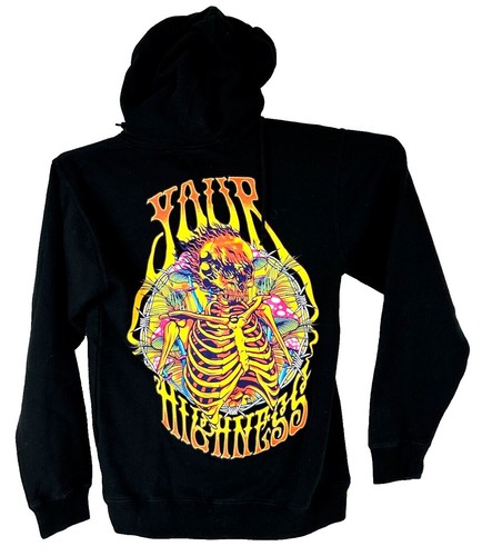 Your Highness Consciousness Herren Schwarz Grafik Hoodie Sweatshirt Größe S - Bild 3 von 11