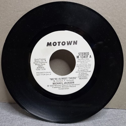 Michael Jackson Were Almost There 45 rpm 1975 Promo