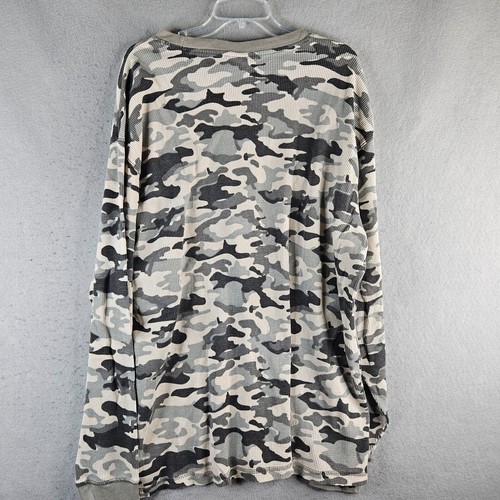 Enyce by Sean Combs Waffle Knit Camo Shirt Mens 4X Gray Camouflage Pullover - Picture 9 of 9