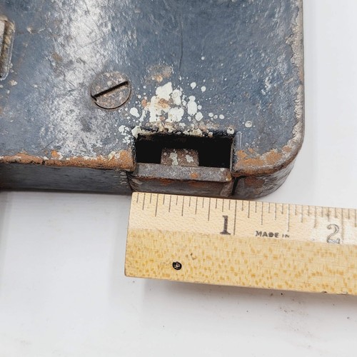Vintage Mortise Lock Door Hardware Salvage Grip Lever Deadbolt Exterior Brass - Picture 9 of 11