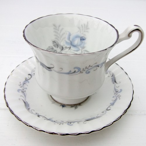 Vintage Paragon Morning Rose Fine Bone China Coffee Cup Saucer Duo