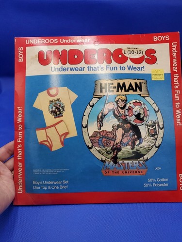 VTG He-Man Underoos Boys Underwear (L 10-12) Masters Of The Universe NIB 1982 - Picture 1 of 10