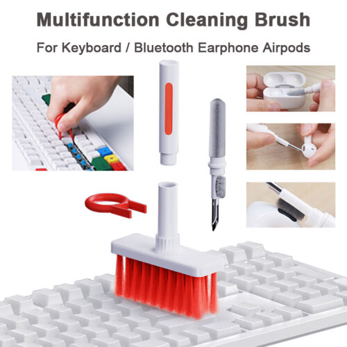 5 IN 1 PC Keyboard Cleaner Laptop Bluetooth Earphone Dust Cleaning Brush Tools - Picture 1 of 8