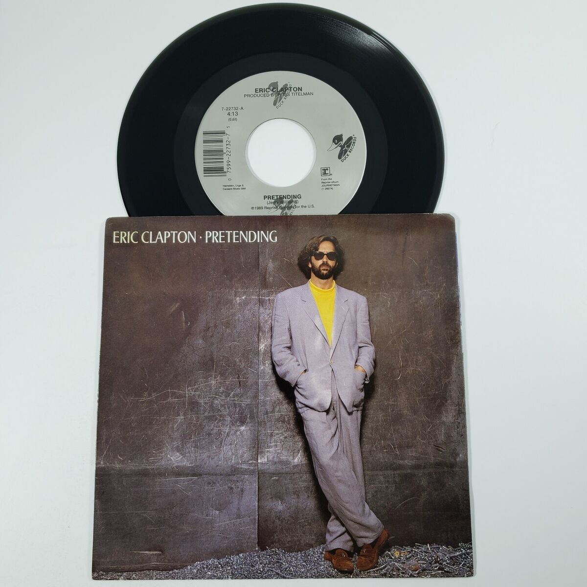 Eric Clapton Pretending 45 Vg+ Tested 1989 Picture Sleeve