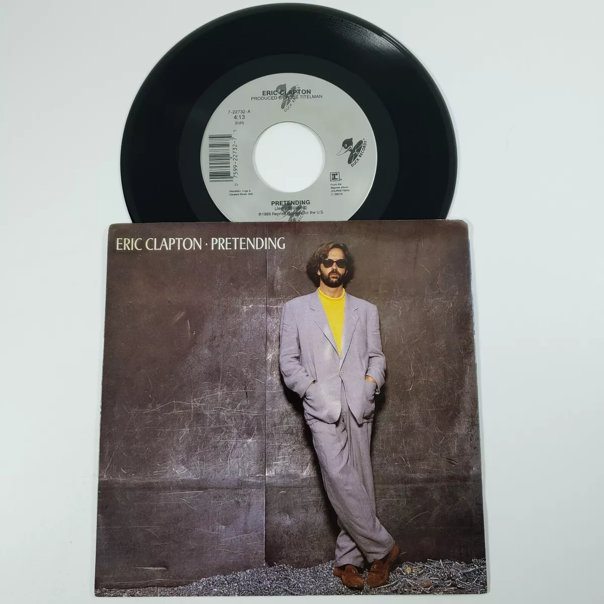 Eric Clapton Pretending 45 Vg+ Tested 1989 Picture Sleeve