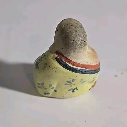 Chinese early 20C famille rose small buddha statue 1-1/4" - Picture 4 of 5