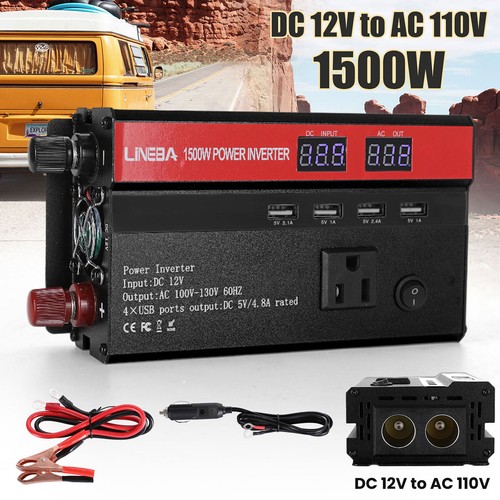 5000W Modified Wave Inverter 12V to 110V Power Car Home Solar Truck Camp Motor - Picture 42 of 53