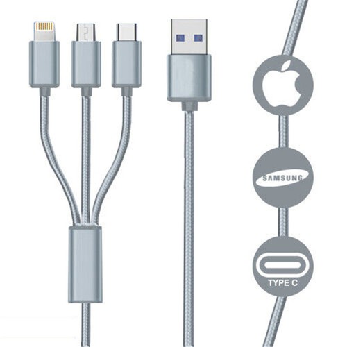 USB Cable Samsung Phone Multi Type C Universal Lead For IOS Fast Charger - Picture 6 of 16