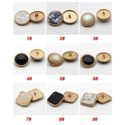 Round Inlaid Pearl Buttons Metal Buttons Dresses Sweaters Decorative Buttons - Picture 3 of 17