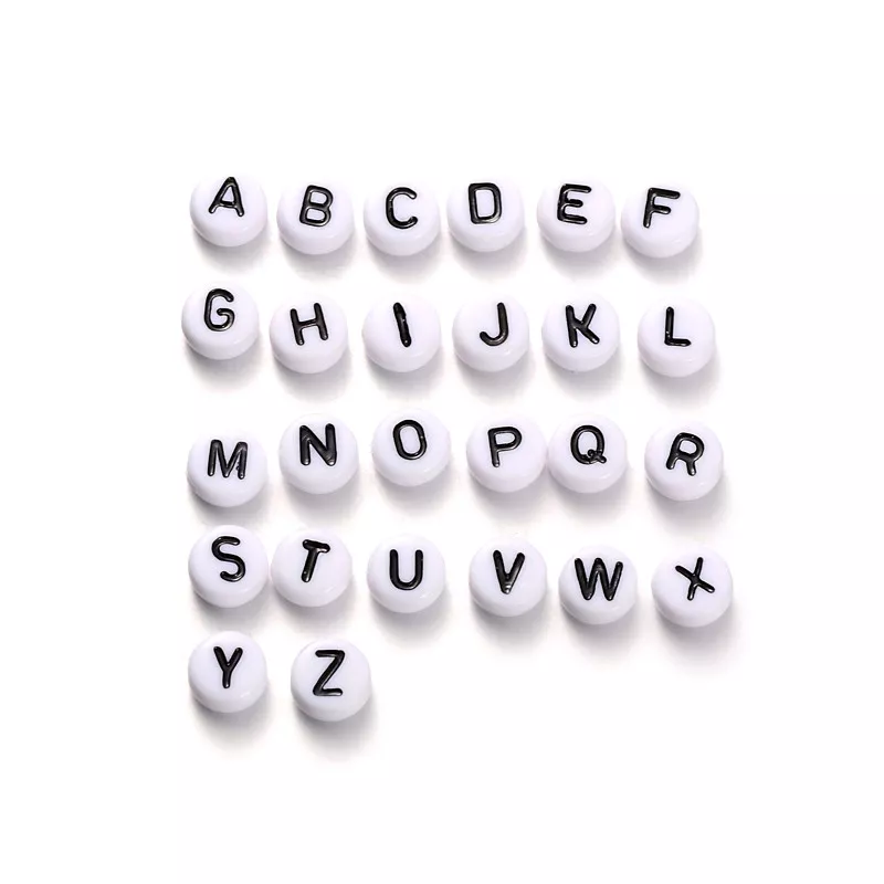 Alphabet & Number Beads - Individual Letters & Numbers, choose specific  letters or mixed letters and numbers Tagged Vertical Hole - Pony Bead  Store