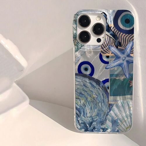 Coque arrière téléphone Seaside Wave Beach pour iPhone 16 15 14 13 12 11 Pro Max 16