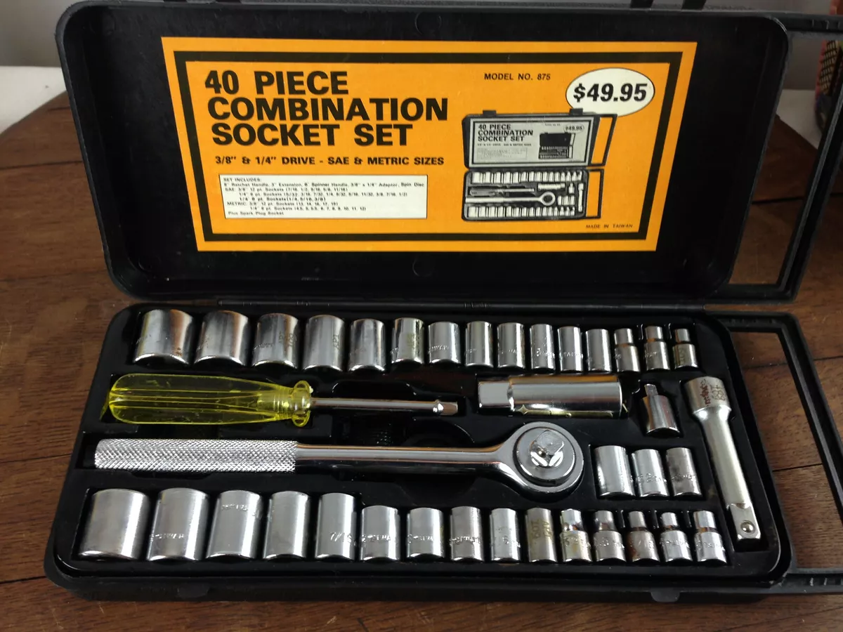 40 Piece Combination Socket Set 3 8