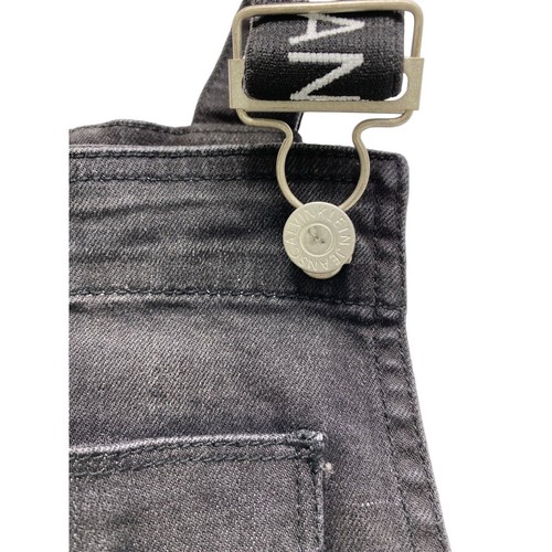 Calvin Klein 90s Skinny Fit Black Stretch Denim Overalls Girls Size 14 Retro NEW - Picture 8 of 14
