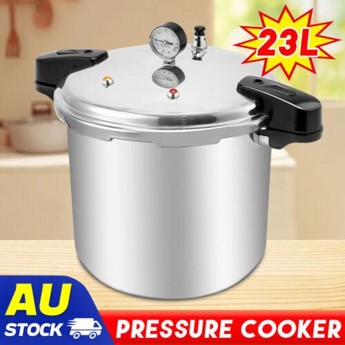 Large Pressure Cooker 23L 32cm Aluminium Cookware Canner Preserver Steam Guage - Picture 1 of 12