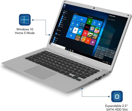 Hyundai Thinnote-A, 14.1" Celeron Laptop, 4GB RAM, 64GB Storage, Expandable 2.5" - Picture 6 of 7