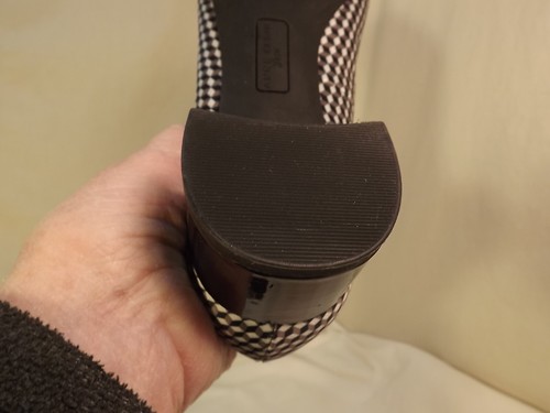 ANNE KLEIN NIEDRIGER BLOCKABSATZ PULL ON BK./WH. Deep Abstract Print 7,5 M Neu ohne Karton / Neu ohne Etikett - Bild 6 von 10