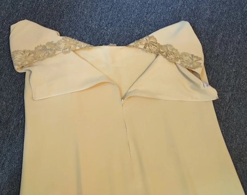 VTG Original by Victoria Women's Sz 20/22 Beige Embellished Trim Gown & Cover Up - Picture 21 of 24