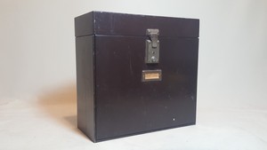 Vintage-Mystrong-Lock-Box-File-Safe-Security-Chest-Industrial-w-inside-key