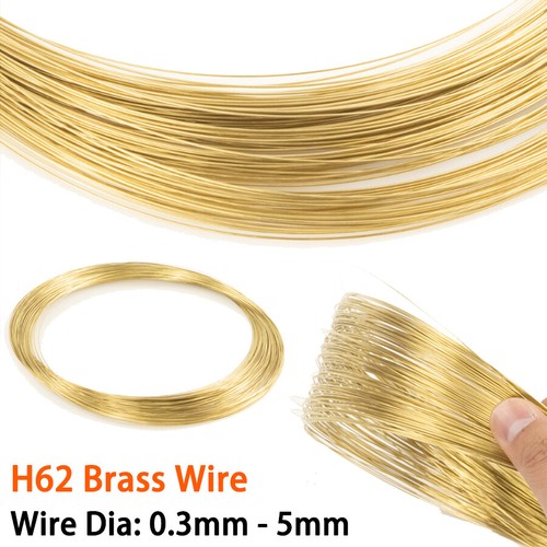 Soft Brass Wires Brass Cord For Model Craft Jewelry Wire Diameter 0.3mm - 5mm - Picture 1 of 11