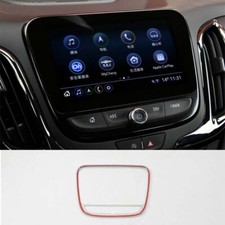 Consola navegación para Chevrolet Equinox 2018-2023 marco de pantalla de acero plateado