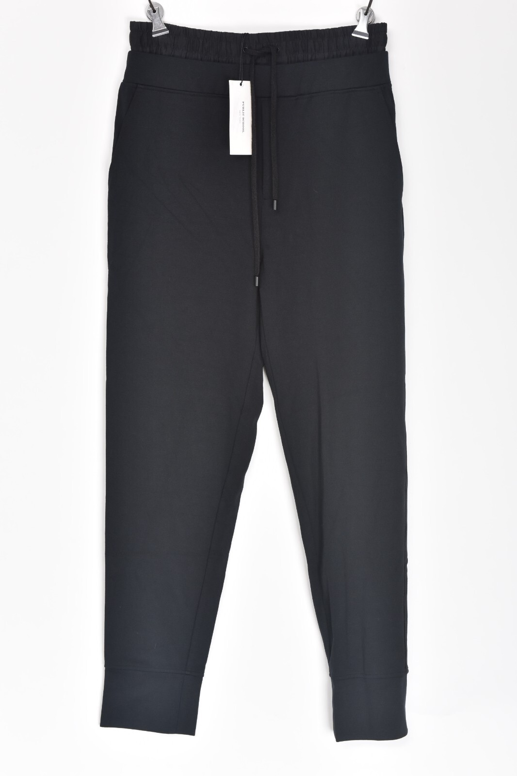 $710 NWT PUBLIC SCHOOL Fjorke Черные облегающие брюки для бега трусцой с двойным поясом S