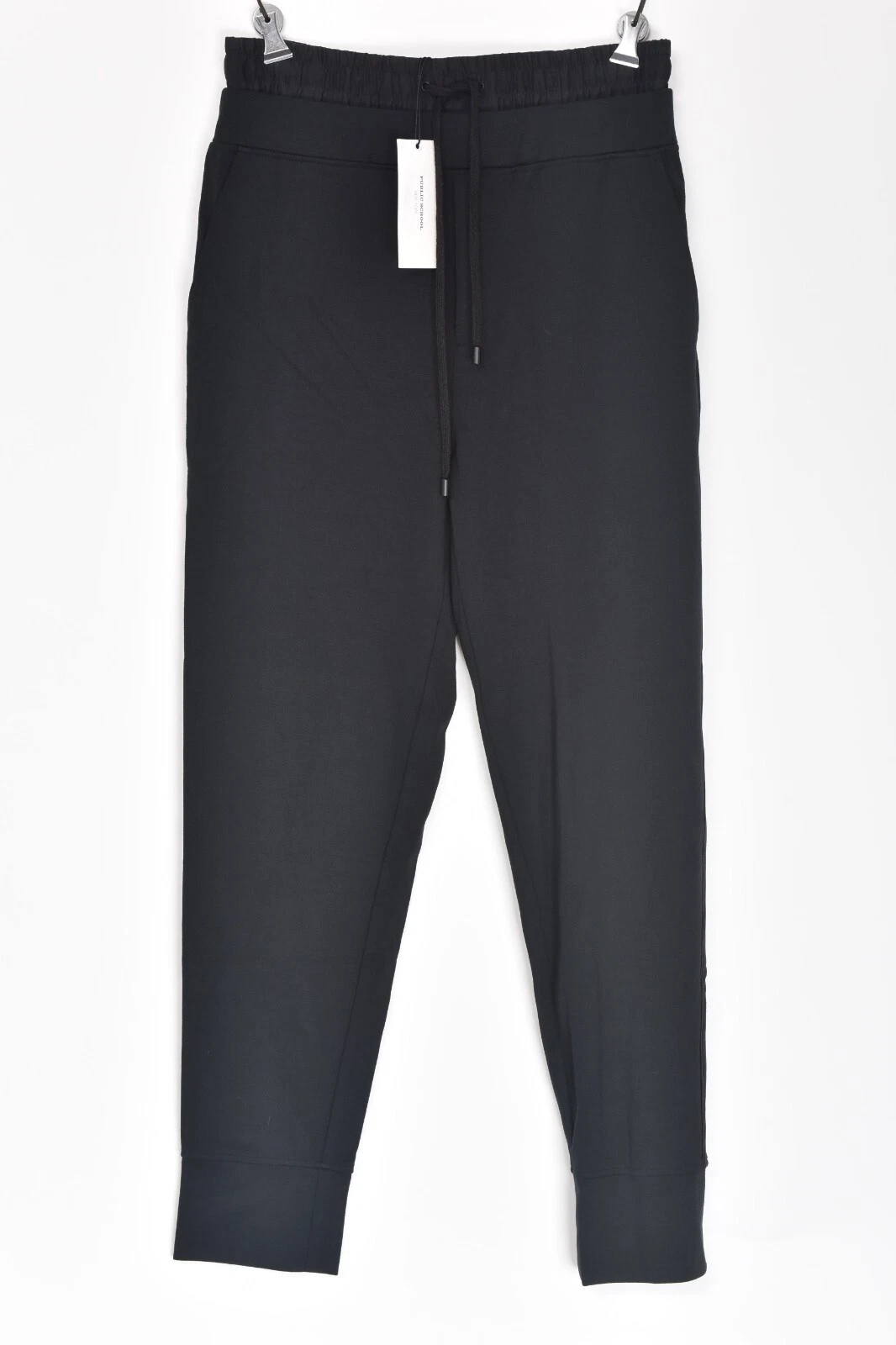 $710 NWT PUBLIC SCHOOL Fjorke Black Double Waistband Slim Fit Joggers Pants XS