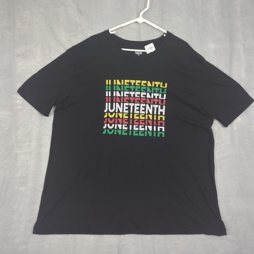 Juneteenth Hope & Wonder T-Shirt Mens XXL Black Cotton Blend Graphic Print NWT