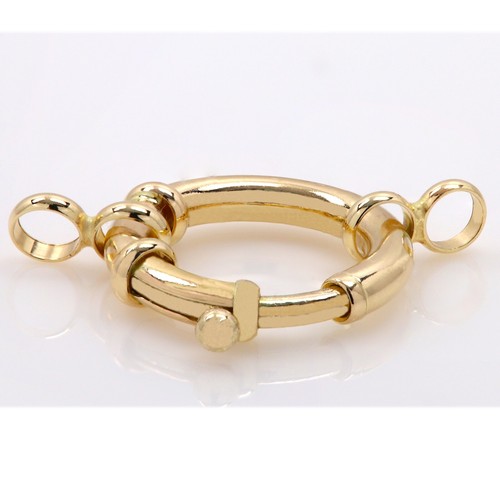 14k Enhancer Lock real 14k Gold 12mm Yellow Gold Sailor's Clasp - Picture 6 of 8