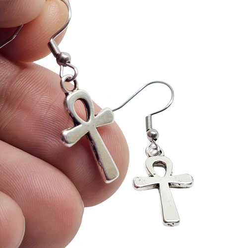 Ankh Earrings Jewellery Egyptian Life Cross Symbol of Life Vitality Jewelry - Picture 11 of 20