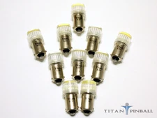 (10 Pack) - 6.3 Volt LED Superior Dome 44/47 Base (BA9S) Pinball - COOL WHITE