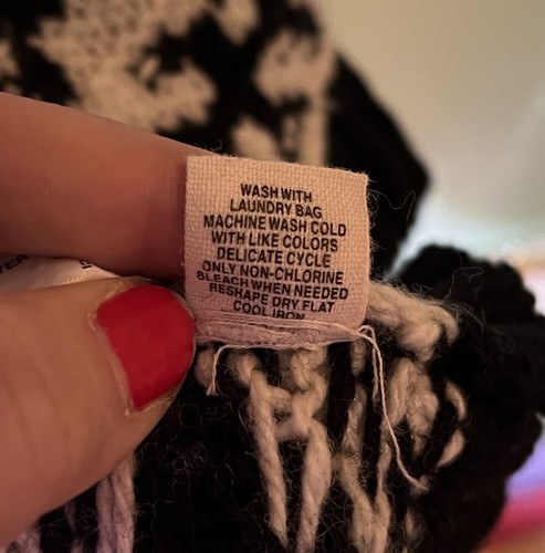 Ruff Hewn Black/White Ski Sweater XL - Picture 6 of 6