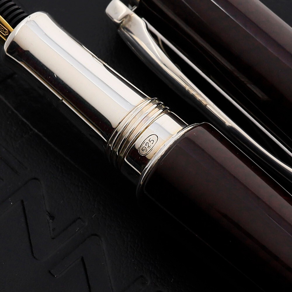 Montegrappa Ayrton Senna Burgundy Carbon Fiber Fountain Pen