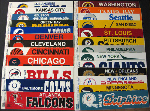 New Orleans Saints **SELTEN** Vintage 70er Jahre Vinyl Stoßstange Aufkleber NFL Helm Logo Banner