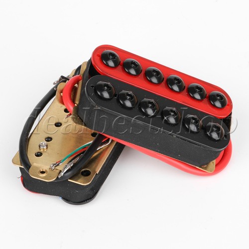 2pcs Double Coil Humbucker Electric Guitar Neck Bridge Pickup Set Red and Black - Picture 5 of 9