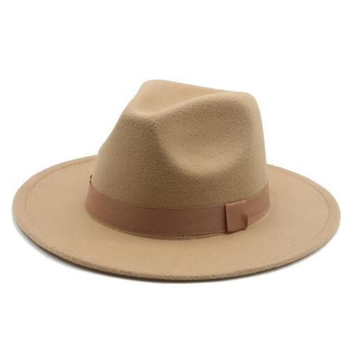 Fedora Hat Women Brim Dress Men Cap Felted Hat Panama Church Wedding Ribbon Band - Picture 14 of 41