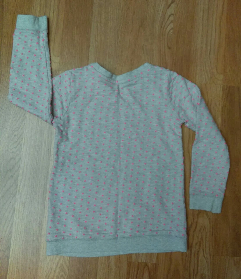 Suéter Pullover George Rosa Gris Parche Puntadas Niñas con Perros Niños Talla 4-5 Foto 3 de 4