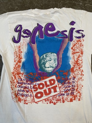 Vintage 1992 Genesis Tour T Shirt We Can't Dance Tour Screen Stars Sz Large - Picture 8 of 9