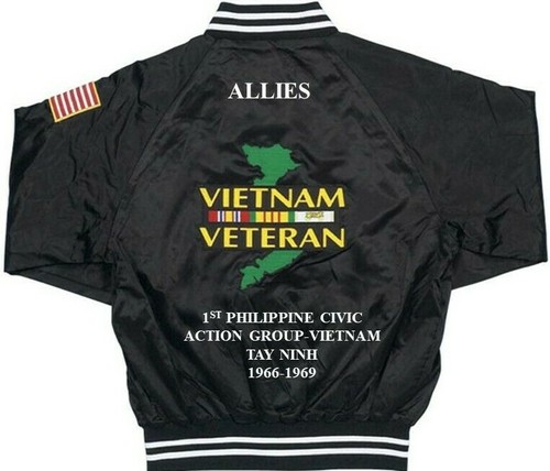 ROYAL THAI ARMY EXPEDITIONARY ALLIES VIETNAM EMBROIDERED SATIN JACKET(BACK ONLY) - Picture 4 of 7