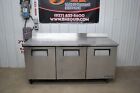 True 72" Work Top 3 Door Stainless Steel Refrigerator Cooler Twt-72